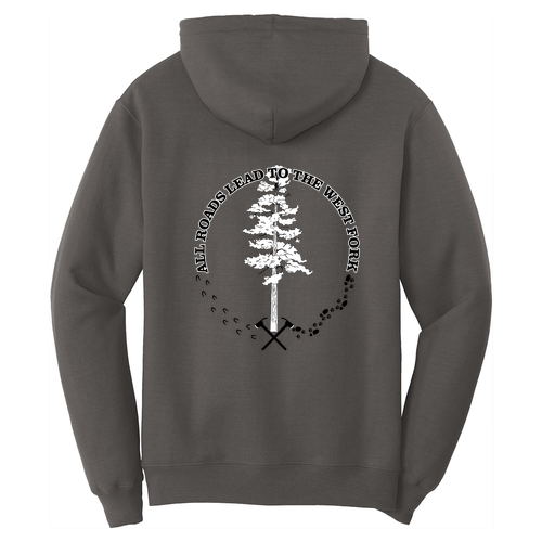 Port and Company Core Fleece Pullover Hooded Sweatshirt -- Charcoal