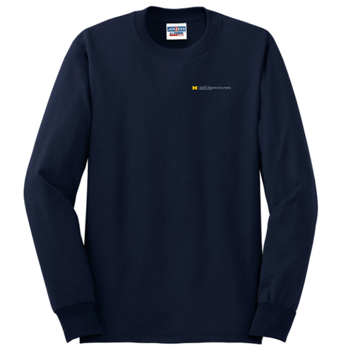 Men/Unisex Jerzees Dri-Power Active Longsleeve Tee -- J Navy, ~$21