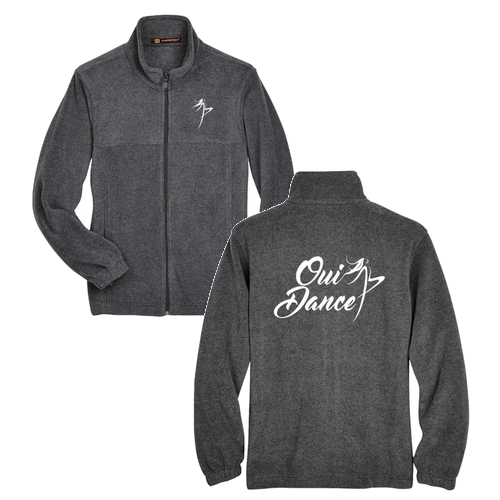 Harriton Youth 8 oz. Full-Zip Fleece -- Charcoal