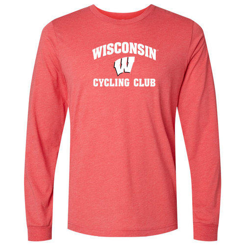 Bella+Canvas Unisex Triblend Long Sleeve Tee -- Red Triblend