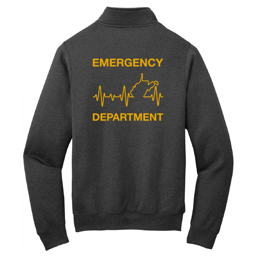 Port and Company Core Fleece Quarter-Zip Pullover Sweatshirt -- Dark Heather Grey
