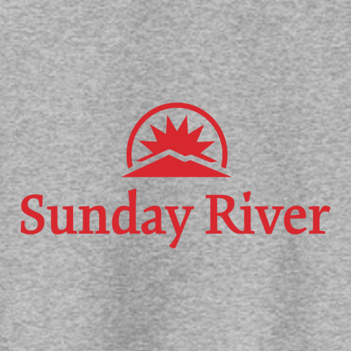 Sunday River Logo 1 Red Ink -- Crewneck Sweatshirt Athletic Heather