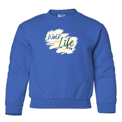 Gildan Youth Heavy Blend Crew Neck Sweatshirt -- Royal