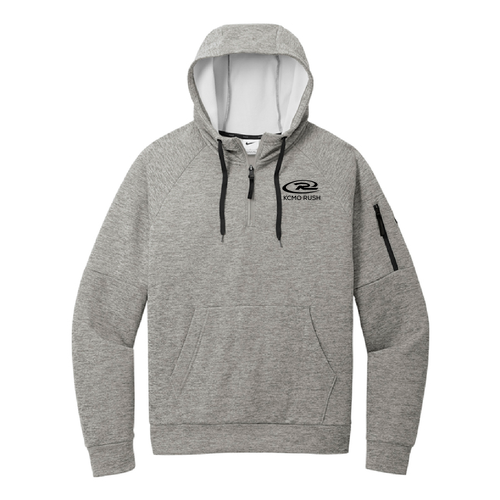 Therma-Fit Pocket 1/4-Zip Fleece Hoodie -- Dark Grey Heather