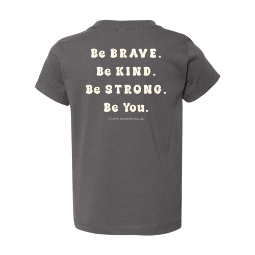I am Brave Toddler Tee -- Asphalt
