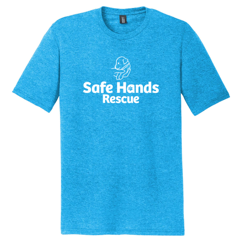 District Made Mens Perfect Tri Crew Tee -- Turquoise Frost