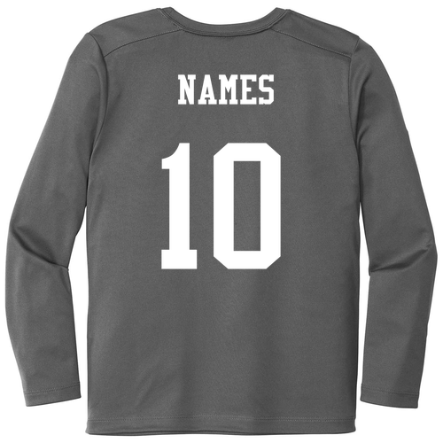 Youth Performance Long Sleeve Dark Grey Shirt