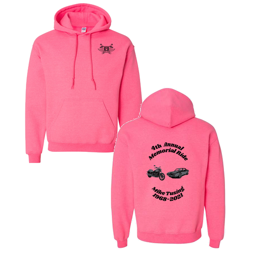 Gildan Heavy Blend Hooded Sweatshirt -- Safety Pink