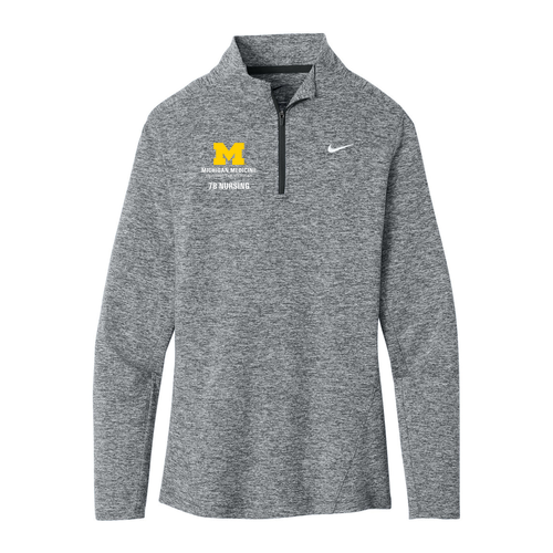 Ladies Nike Dri-FIT Stride 1/2-Zip -- Black Heather