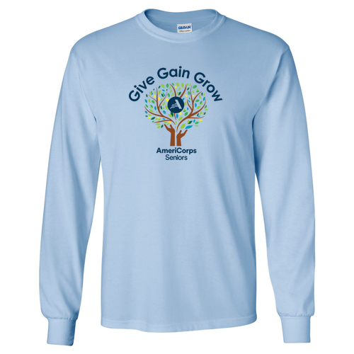 Gildan Ultra Cotton Longsleeve Basic T-Shirt -- Light Blue