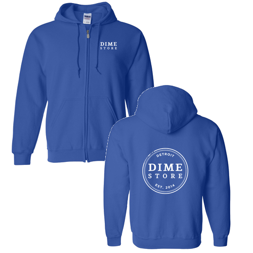 [HIDE] Gildan Full Zip Hooded Sweatshirt -- Royal