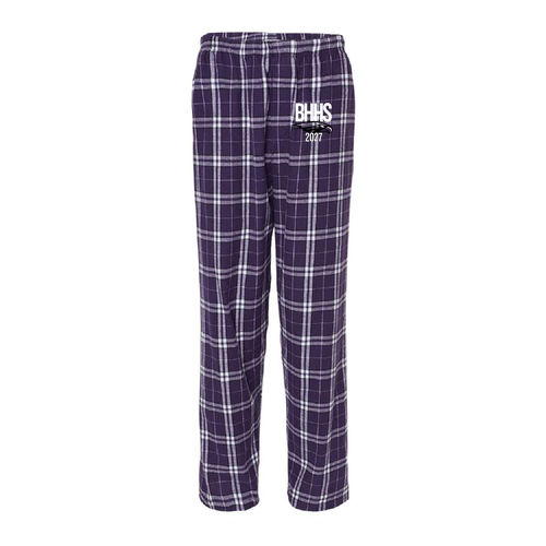 Boxercraft Men's Harley Flannel Pant With Pockets -- Purple / White
