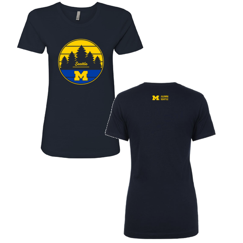 Ladies Next Level Soft Fitted Boyfriend Tee -- Midnight Navy