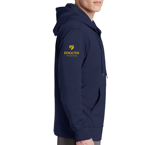 Sport Tek Sport Wicking Fleece Full Zip Hooded Jacket -- Navy