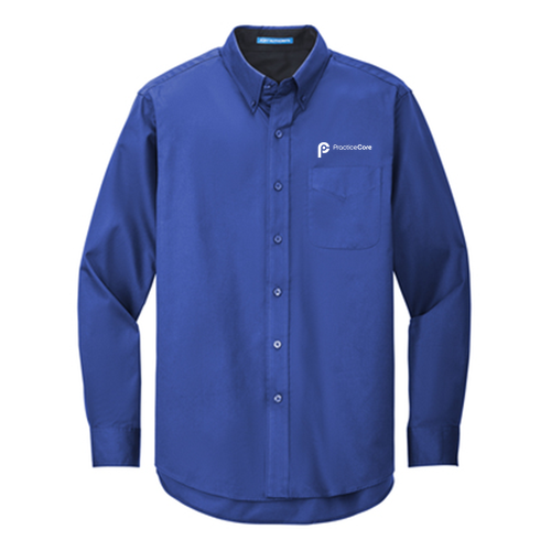 Mens Easy Care Long Sleeve Shirt -- Royal / Classic Navy