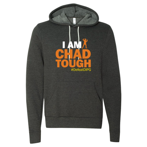 Mens/Unisex Bella Canvas Unisex Poly-Cotton Fleece Pullover Hooded Sweatshirt -- Dark Grey Heather