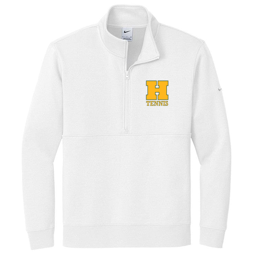 Nike Club Fleece Sleeve Swoosh 1/2-Zip -- White