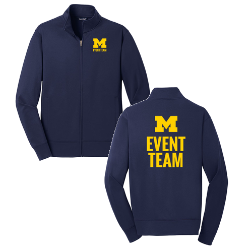 Mens/Unisex Sport Tek Sport Wick Fleece Full Zip Jacket -- Navy
