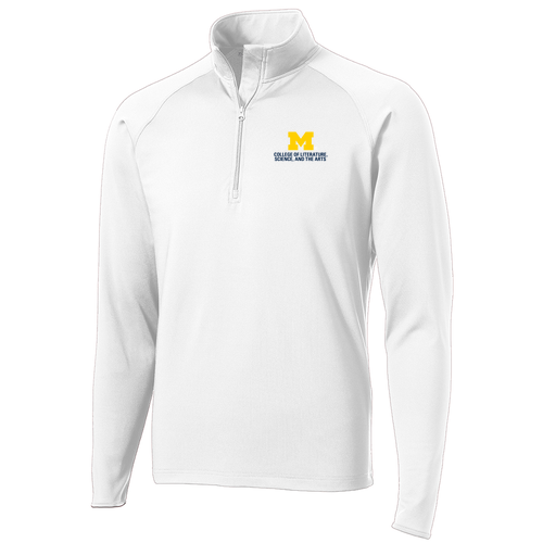 Sport Tek Sport Wick Stretch Half Zip Pullover -- White