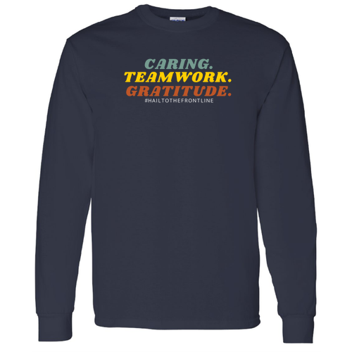 Gildan Heavy Cotton Longsleeve Basic T-Shirt -- Navy