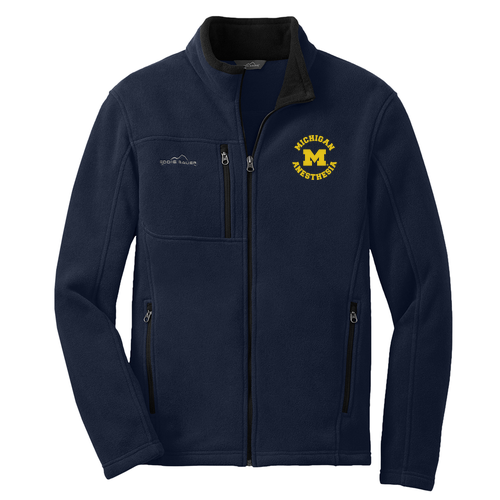 Mens Full Zip Fleece Jacket -- River Blue Navy Eddie Bauer