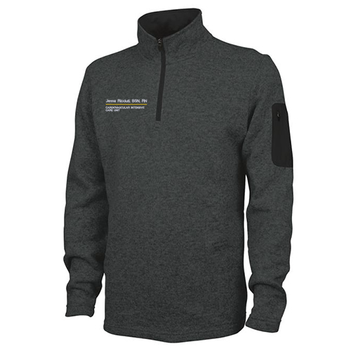 Charles River Mens Heathered Fleece Pullover -- Charcoal Heather