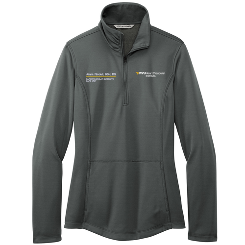 Port Authority Ladies Smooth Fleece 1/4 Zip -- Graphite