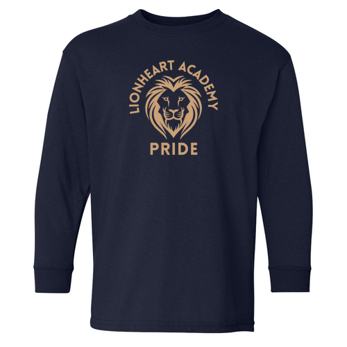 YOUTH Gildan Cotton Long Sleeve -- Navy