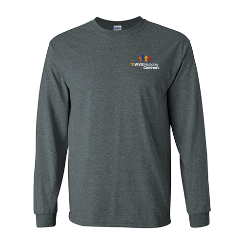 Gildan Ultra Cotton Longsleeve Basic T-Shirt -- Dark Heather