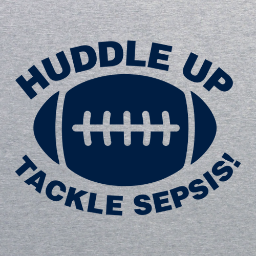 Gildan SoftStyle Fitted T-Shirt -- Sport Grey, Huddle Up Tackle Sepsis