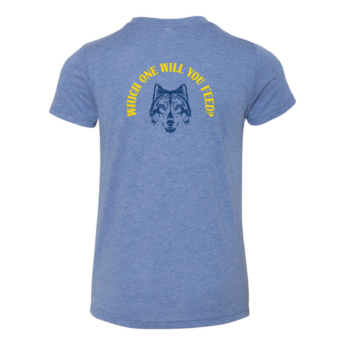 Bella Canvas Youth Triblend Jersey Short Sleeve Tee -- Blue Triblend