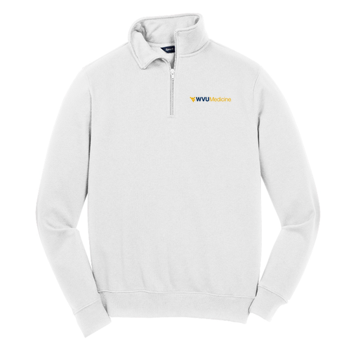 Sport Tek Quarter Zip Sweatshirt -- White