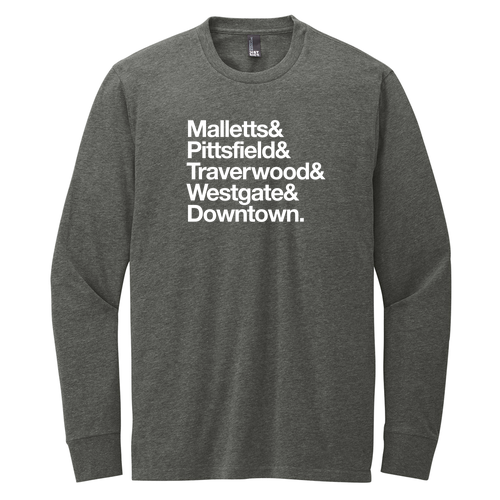 District Perfect Blend CVC Long Sleeve Tee -- Heathered Charcoal, Ampersand
