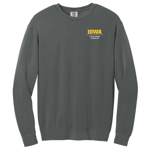 Embroidered Comfort Colors Adult Crewneck Sweatshirt -- Pepper