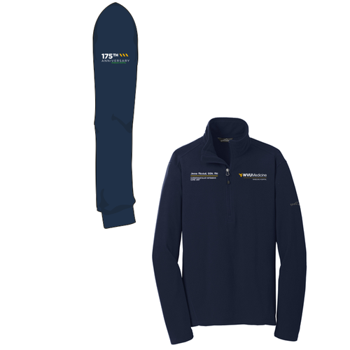 Eddie Bauer Half Zip Microfleece Jacket -- Navy