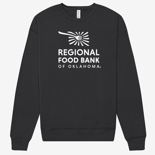 Bella Canvas Unisex Drop Shoulder Fleece Crewneck -- Dark Grey