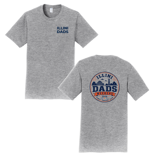 Illini Dads Short Sleeve Tee -- Athletic Heather