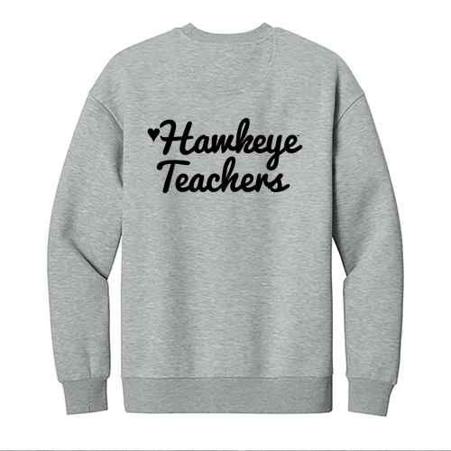 Hawkeye Teacher District V.I.T. Heavyweight Fleece Crew -- Light Heather Grey