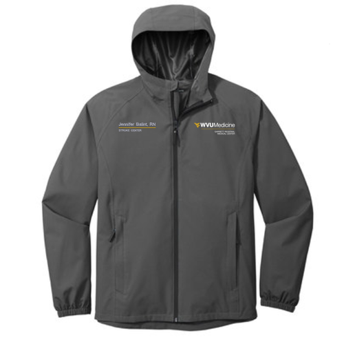 Embroidered Port Authority Essential Rain Jacket -- Graphite
