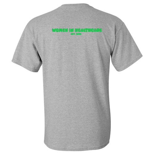 Green WIH Gildan Heavy Cotton Basic T-Shirt -- Sport Grey