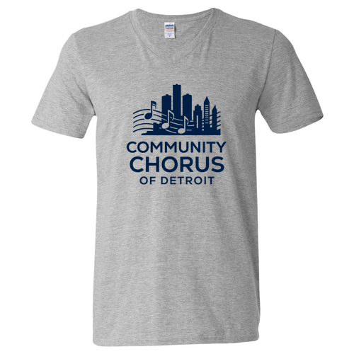 Gildan SoftStyle V Neck T Shirt -- Sport Grey