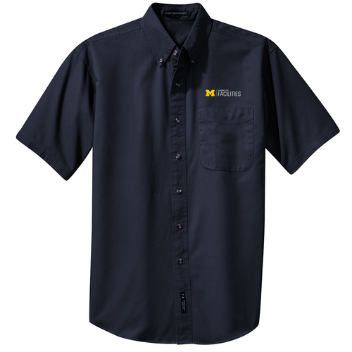 Port Authority Short Sleeve Twill Shirt -- Classic Navy