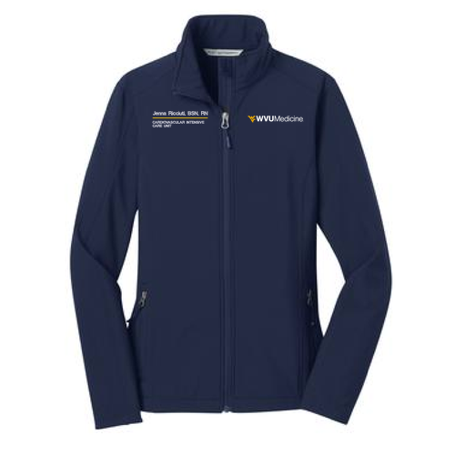Embroidered Port Authority Ladies Core Soft Shell Jacket -- Dress Blue Navy
