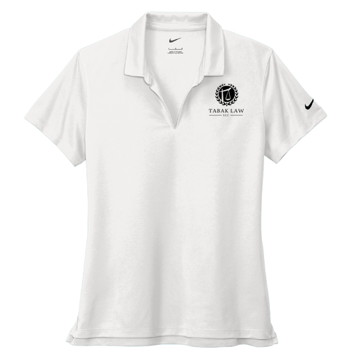 Nike Ladies Dri-Fit Micro Pique 2.0 Polo -- White