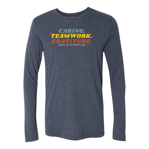 Next Level Soft Fitted Triblend Long Sleeve Tee -- Vintage Navy