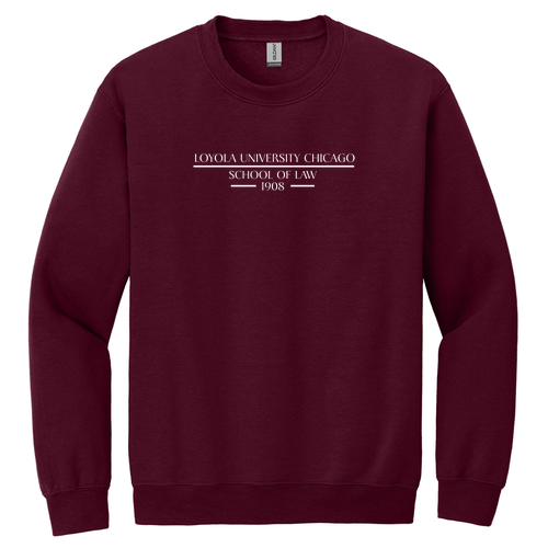 School Of Law Est. 1908 Crewneck Sweatshirt -- Maroon