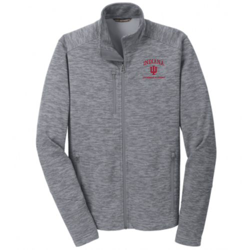 Port Authority Digi Stripe Fleece Jacket -- Grey