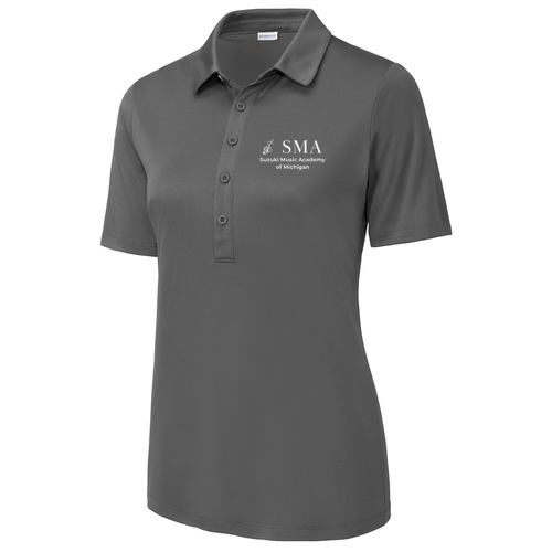 Sport-Tek Posi-Uv Pro Womens Polo -- Dark Smoke Grey
