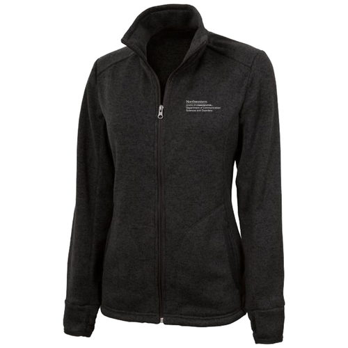 Charles River Ladies Heathered Fleece Jacket -- Black Heather