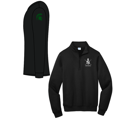Port and Company Core Fleece Quarter-Zip Pullover Sweatshirt -- Jet Black